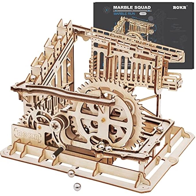 3D WOODEN PUZZLE MECHANICAL GEARS SET DIY ASSEMBLY MODEL KITS WOODEN CRAFT KITS BRAIN TEASER GAMES BUILDING SET BEST CHRISTMAS BIRTHDAY GIFT FOR ADULTS & KIDS AGE 14+(LG502-COG COASTER) - Image 1